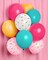 Party Decorations Italian Summer Latex Balloons(White, Carribean Blue, Macaroon Pink, Flamingo Red, Lemon)
